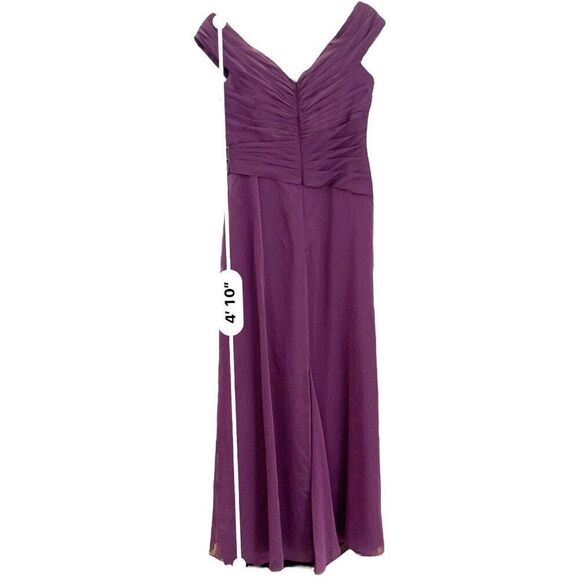 Jade By Jasmine Women's Plum / Purple Chiffon MOB Formal Gown - Size 8 - NWT 🌟 - Picture 14 of 16